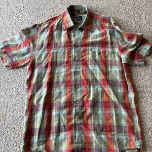 Haupt of Germany Men’s Plaid Shirt | Size M | Short Sleeve | 100% Cotton